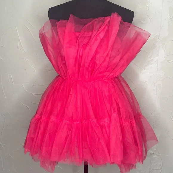 Fashion Nova | Dresses | Nwt Fashion Nova Pink Tulle Promparty Dress |  Poshmark